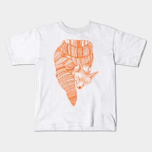 Fox in Snow Kids T-Shirt